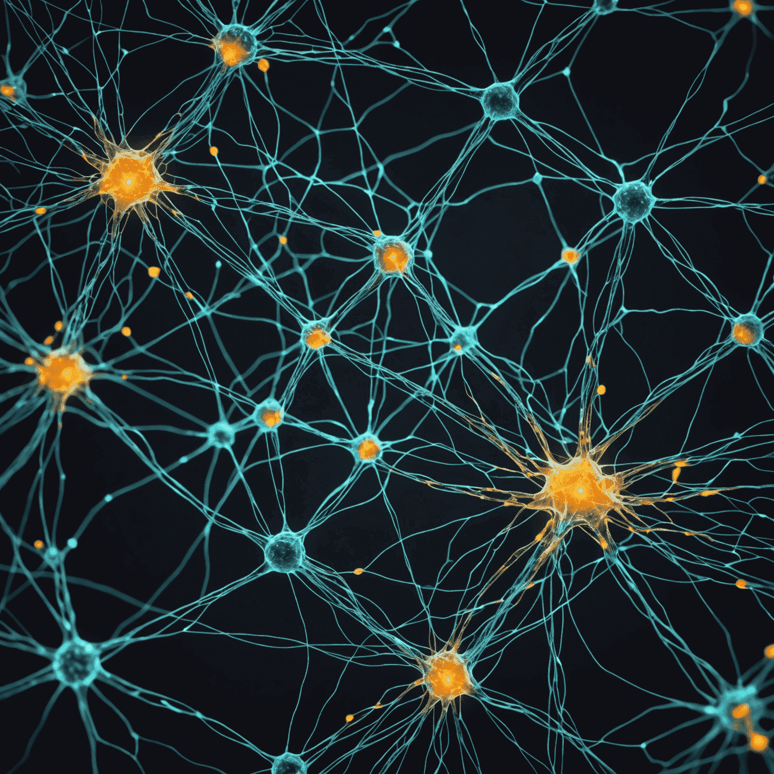 A futuristic visualization of a neural network with glowing nodes and connections, representing the complex architecture of deep learning models. The image shows layers of interconnected neurons with data flowing through them, symbolizing the process of information processing in artificial intelligence.